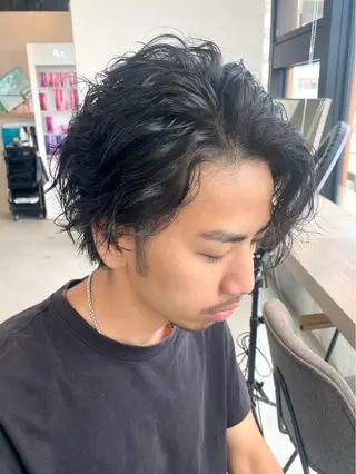 ショート パーマ メンズ AKI 🐉のヘアスタイル