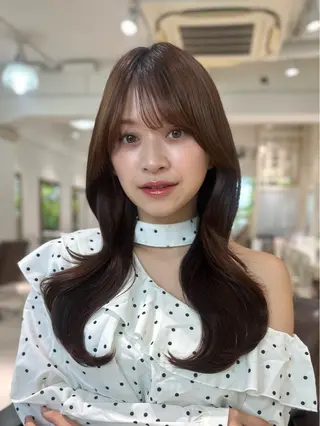 ロング カラー 髪質改善艶カラー🩶 Nanako ⟡.·のヘアスタイル