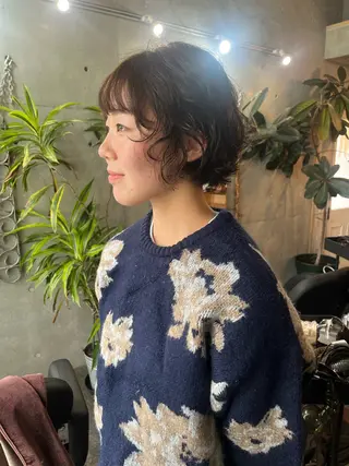 ショート パーマ 大林 エリコのヘアスタイル