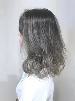 ミディアム カラー パーマ ヘアアレンジ 縮毛矯正/美髪 髪質改善/石田幸輔のヘアスタイル