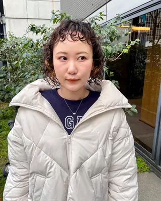 ミディアム カラー パーマ ヘアアレンジ メンズ キッズ ネイル マツエク・マツパ アイブロウ tatsumi/ボブ ウルフ/レイヤーのヘアスタイル