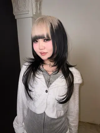 ロング カラー HARUNA/原宿/ デザイン/カットのヘアスタイル