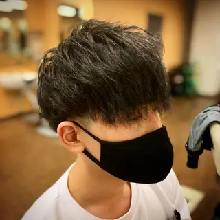 ショート パーマ メンズ 川名 利器のヘアスタイル