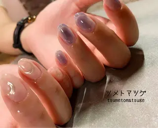 ミディアム ネイル ツメトマツゲ .のネイルデザイン