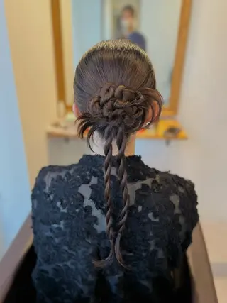 ロング ヘアアレンジ 艶髪/レイヤーカット /メンズ/野口緑のヘアスタイル