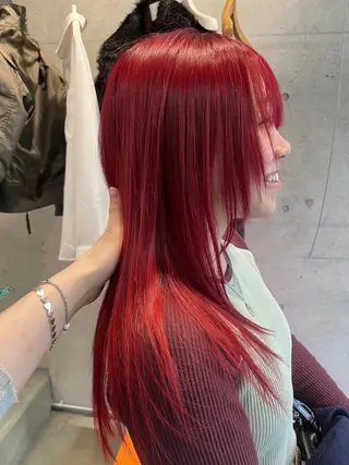 ロング カラー Vicky オリーブ メンズカジュアルのヘアスタイル