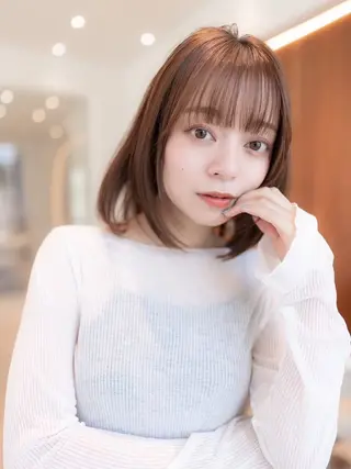 ミディアム 韓国ヘア⭐︎髪質改善 io（イオ）のヘアスタイル