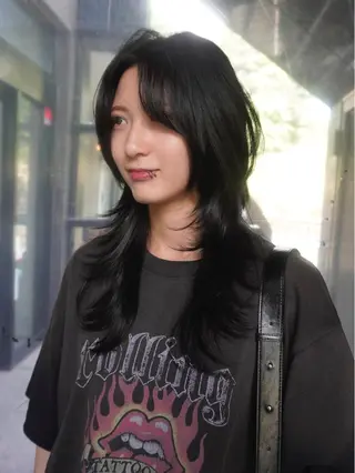 セミロング 愛瑠奈 erunaのヘアスタイル