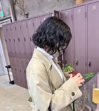 ミディアム パーマ 髪質改善カラー🦋 レイヤー/ナカネのヘアスタイル