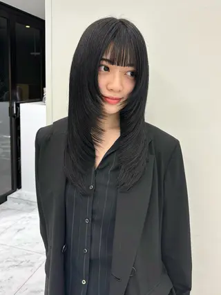 ロング パーマ 韓国レイヤー/ 縮毛矯正🎀minaのヘアスタイル