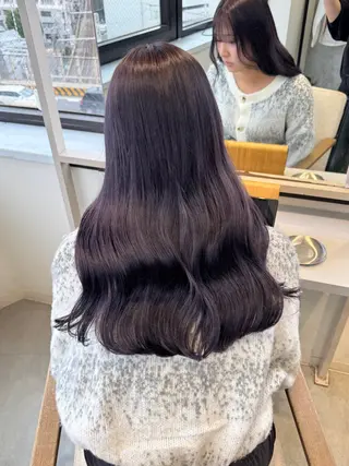 ロング カラー fuka/梅田/ ミルクティーベージュのヘアスタイル