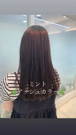 セミロング カラー 似合わせカラー/艶 髪質改善/ヨシザキのヘアスタイル