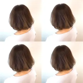 ミディアム カラー 韓国レイヤーカット/ ダブルカラーのヘアスタイル