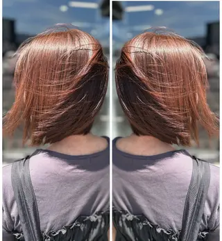 ミディアム 安田 恵のヘアスタイル