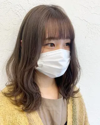 セミロング カラー 怪我のため6月末 復帰予定田中瑞希🍃のヘアスタイル