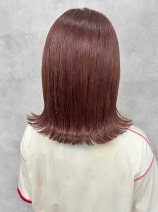 ミディアム カラー 🖤顔まわり 盛れヘア⟡アズサ🖤のヘアスタイル