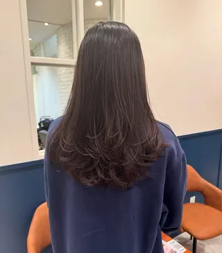 セミロング 仲野 亜由美のヘアスタイル