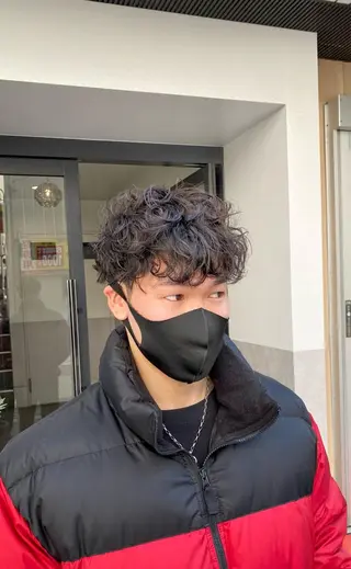 パーマ メンズ お洒落カジュアル🍃 まなとのヘアスタイル
