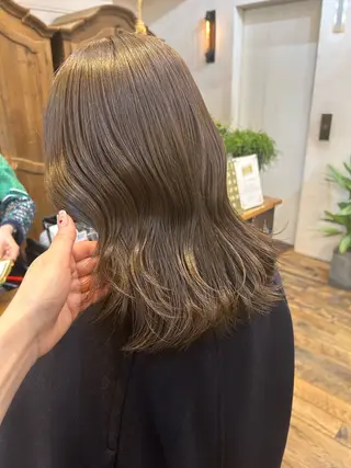 ミディアム カラー メンズ/パーマ /レディース髪質改善のヘアスタイル