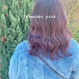 ミディアム カラー パーマ ヘアアレンジ 🫧柔色/トレンド カラー/川辺晴加のヘアスタイル