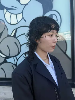 ミディアム 🌿朝5分でお洒落 パーマスタイル🌿のヘアスタイル