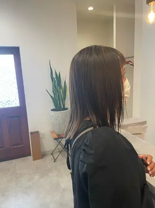 ミディアム カラー パーマ やまこし 美裕樹のヘアスタイル