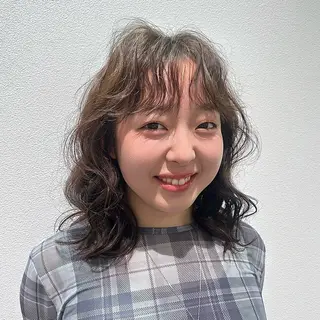 ミディアム パーマ patou烏丸所属・🤎オリーブカラー× パーマ特化💫森口のヘアスタイル