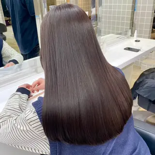 ロング カラー 韓国風艶髪🎀 暖色カラー🤍のヘアスタイル