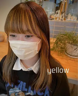 ロング カラー パーマ ヘアアレンジ maho🤍透明感 カラー/顔周りcutのヘアスタイル