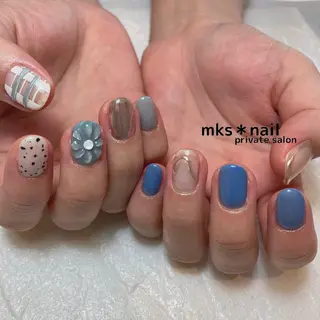 ネイル mks＊nail //  枚方長尾のネイルデザイン