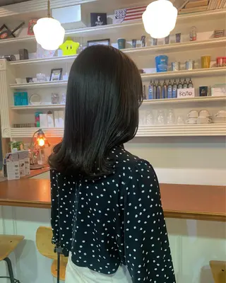ミディアム カラー ヘアアレンジ 山口 樹里のヘアスタイル