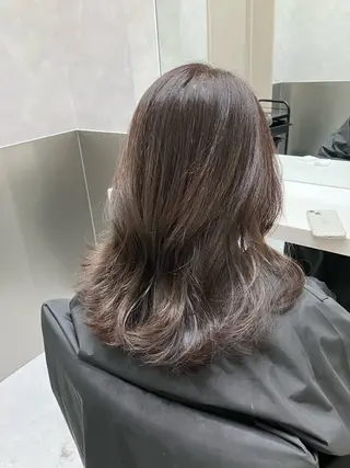 ミディアム カラー 💖ブリーチなし透明 感💖ASAHIのヘアスタイル