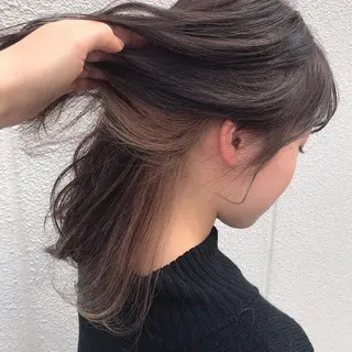 セミロング カラー LUXBE LUCE ひなののヘアスタイル