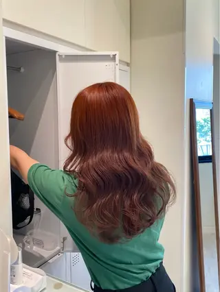 ロング カラー 暖色カラー /ヘアアレンジ/花鈴のヘアスタイル