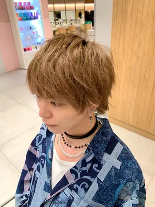 カラー メンズ 韓国ヘア/レイヤー/ 顔まわり/りょーとのヘアスタイル