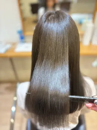 セミロング カラー すなが/ハイライト モデル募集中のヘアスタイル