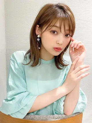 ミディアム 💫Silk-lei 大久保晴稀💫のヘアスタイル