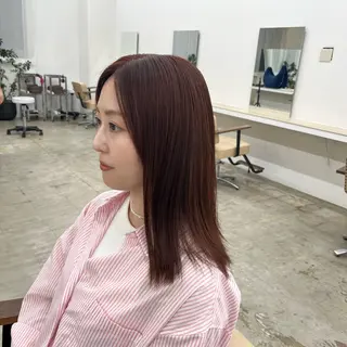 セミロング 🎀透明艶カラー🎀 大橋美優🎀のヘアスタイル