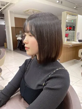 ミディアム カラー パーマ 店長福島成美/髪質 改善縮毛矯正/カラーのヘアスタイル