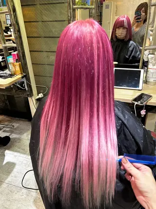 ロング カラー 6Dエクステ 鳥谷ミナトのヘアスタイル