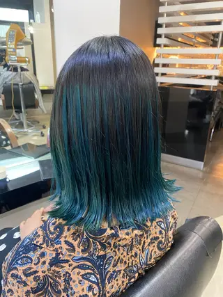 ミディアム カラー ヘアアレンジ 烏山 達也のヘアスタイル