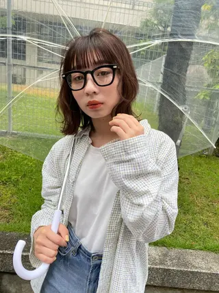 ミディアム Pia ツボイ ケイタのヘアスタイル