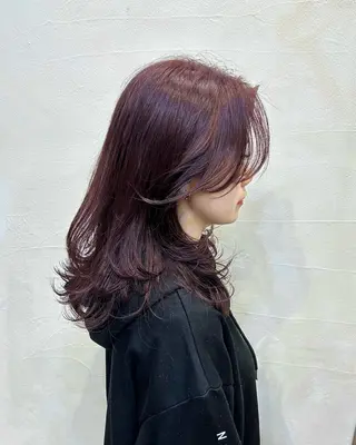 セミロング カラー 海奈 メンズカットのヘアスタイル