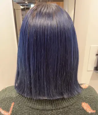 ミディアム カラー スキバサミを使わない カット🌼唯🌼のヘアスタイル