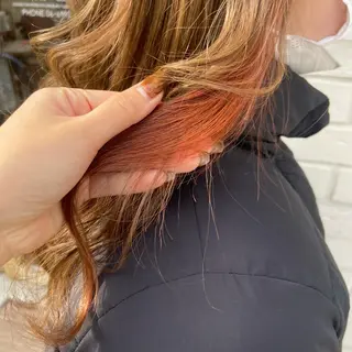 セミロング 韓国|ミルクティ momoeのヘアスタイル