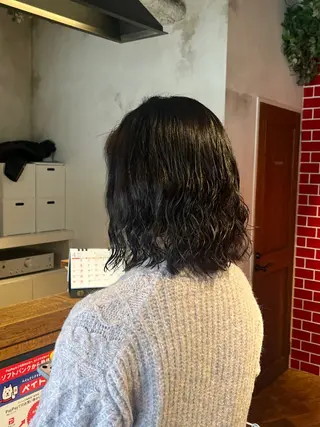 セミロング パーマ 韓国好き🇰🇷 美容師MIKUのヘアスタイル