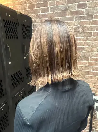 セミロング カラー メンズ 久木原 ゆりのヘアスタイル