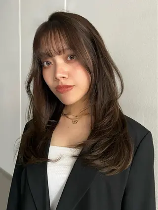 ミディアム カラー レイヤー,ボブ / 彩未のヘアスタイル