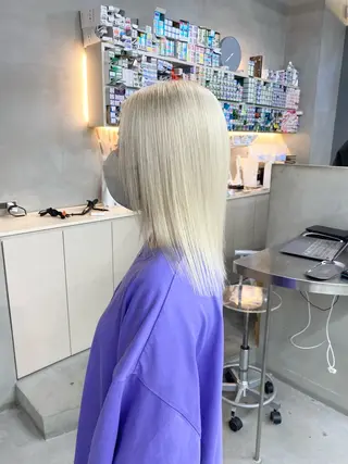 ミディアム カラー 前橋 姫奈のヘアスタイル