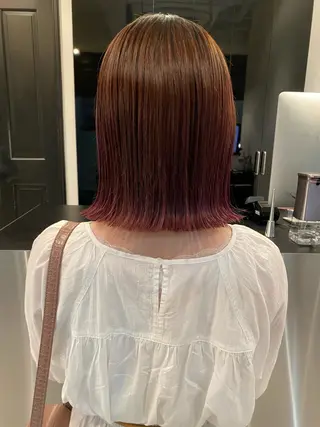 ミディアム カラー riria/ボブ /透明感カラー🎀のヘアスタイル